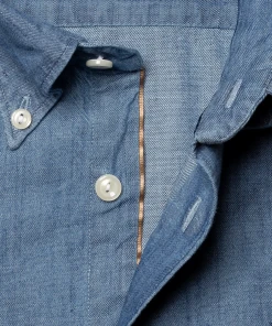 Eton Off The Water Garment Washed Light Blue Denim Shirt