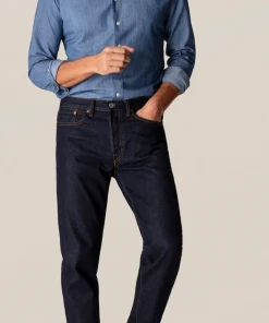 Eton Off The Water Garment Washed Light Blue Denim Shirt