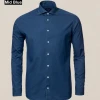 Eton Blue Denim Shirt Full Cut Away Collar