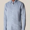 Eton Blue Linen Button Down Off The Water