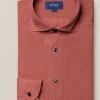 Eton Red Linen Cut Away Collar