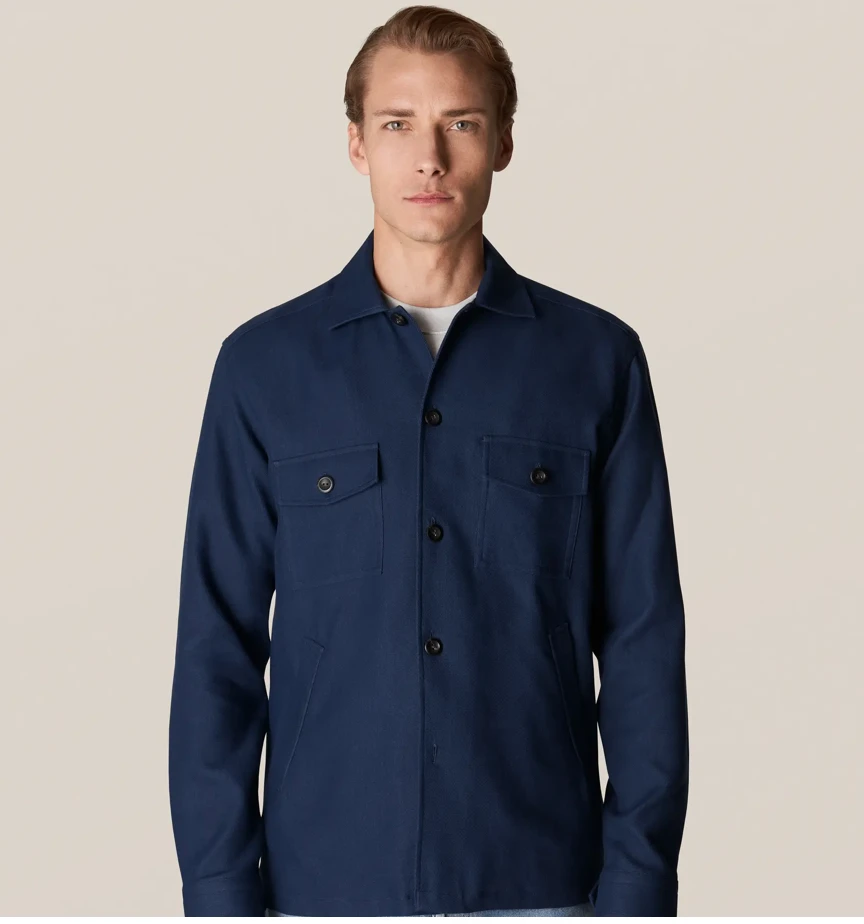 Eton Double Faced Overshirt Navy Off The Water 1 Eton Double Faced Overshirt Navy Off The Water