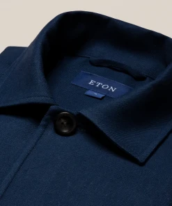 Eton Double Faced Overshirt Navy Off The Water 6 Eton Double Faced Overshirt Navy Off The Water