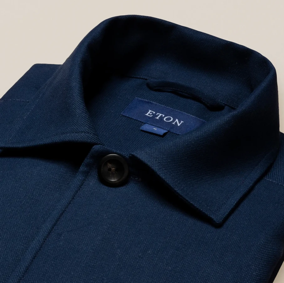 Eton Double Faced Overshirt Navy Off The Water 3 Eton Double Faced Overshirt Navy Off The Water