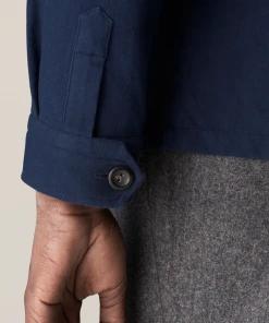 Eton Double Faced Overshirt Blue Off The Water