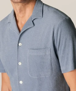 Eton Grey Terry Cloth Resort Shirt