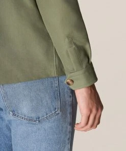 Eton Double Faced Overshirt Green Off The Water