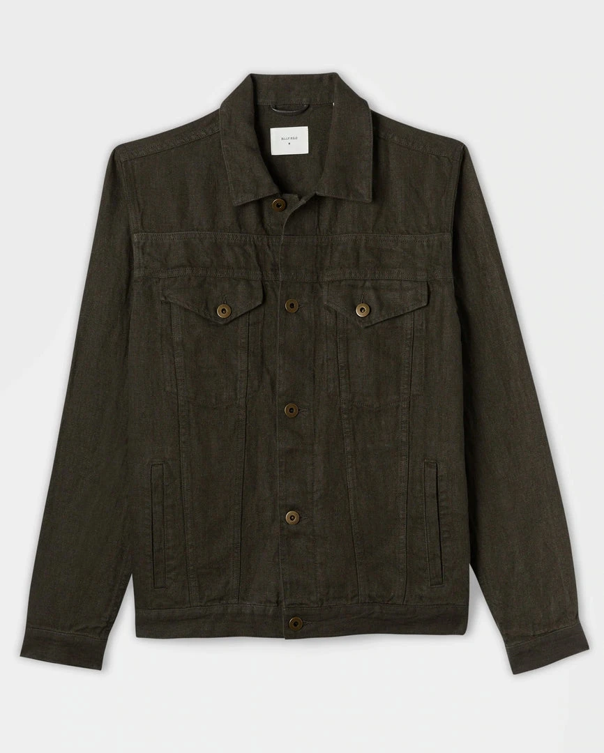 Billy Reid Tupelo Trucker Jacket Linen Off The Water 3 Billy Reid Tupelo Trucker Jacket Linen Off The Water