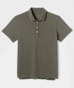 Billy Reid Pensacola Polo Washed Grey