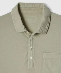 Billy Reid Pensacola Polo Stone Grey Casual Shirts