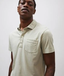 Billy Reid Pensacola Polo Stone Grey Casual Shirts